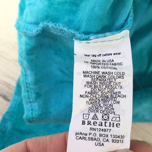 PrAna Dress Midi Tie Dye Blue Full Blue Small Sleeveless Tiered - Picture 5 of 11